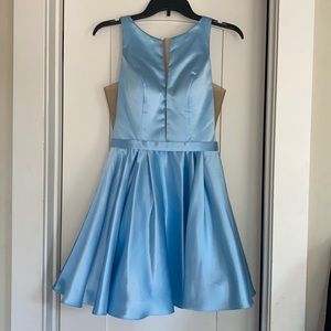 Sherri Hill light blue short formal dress, size 4